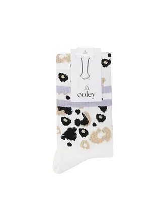 OOLEY | Chaussettes LEO Allover Lilas blanc |